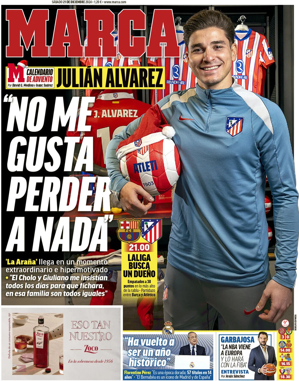 anteprima della prima pagina di marca del 20/12/2024