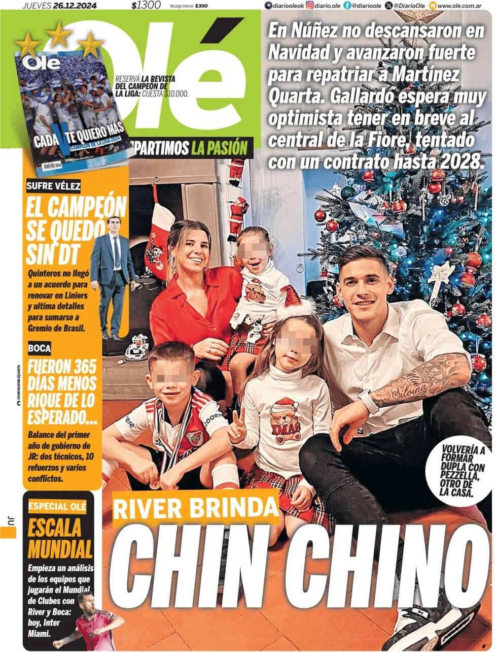 anteprima della prima pagina di ol del 26/12/2024