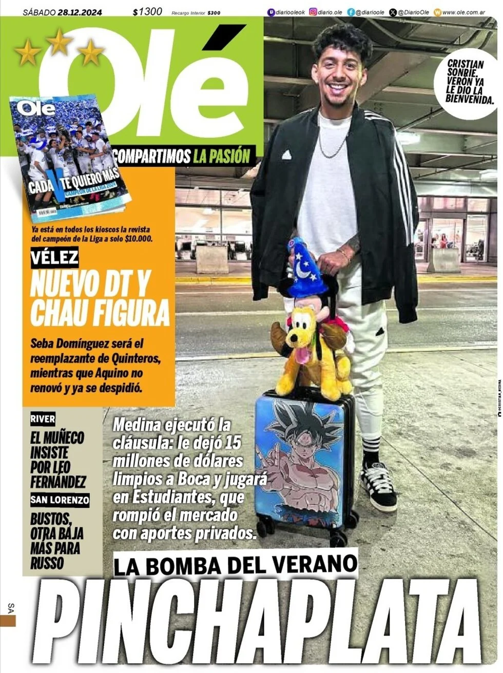 anteprima della prima pagina di ol del 28/12/2024