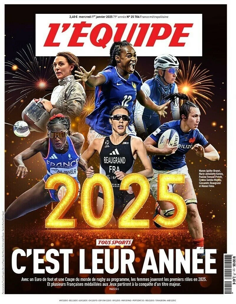anteprima della prima pagina di lequipe del 01/01/2025