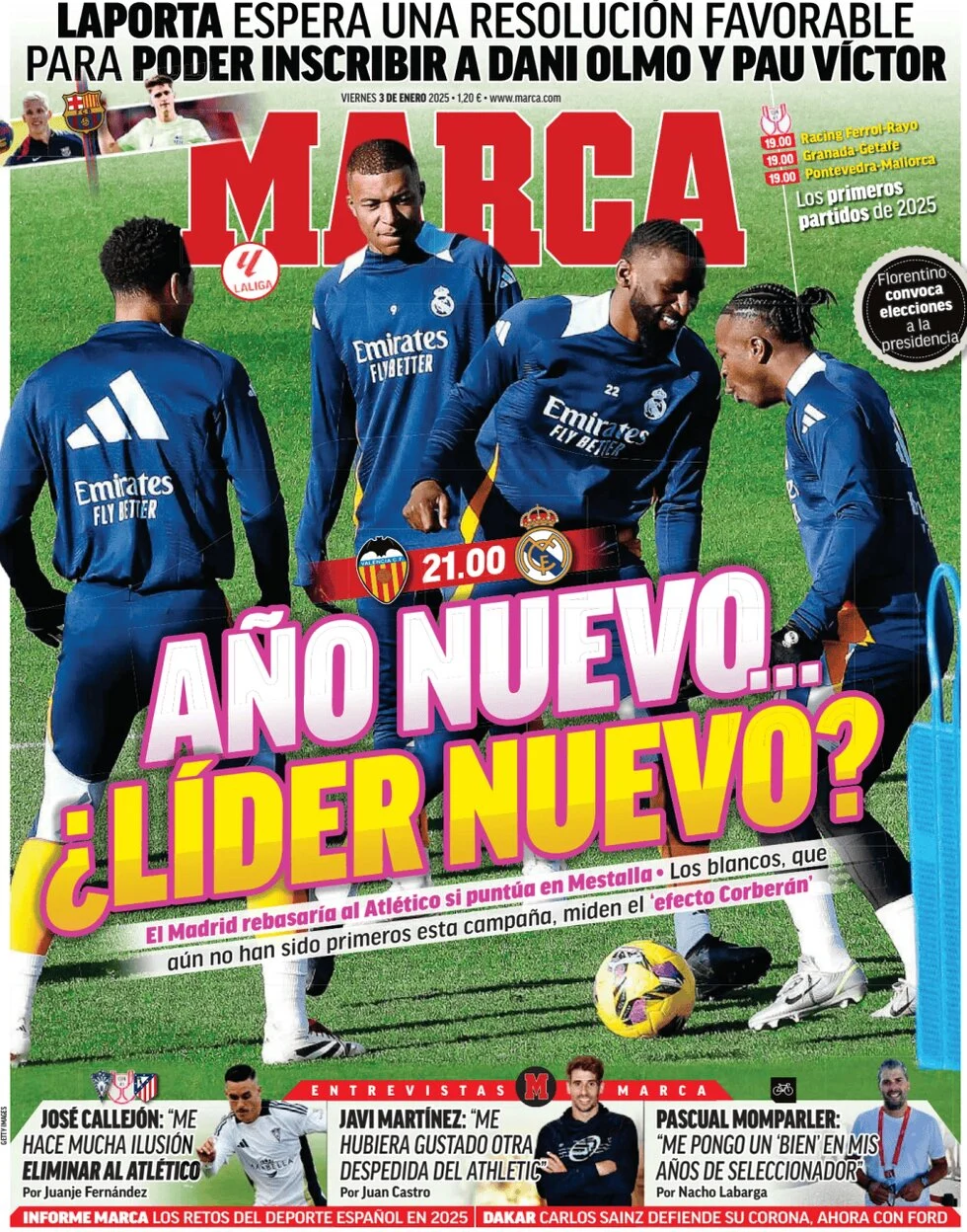 anteprima della prima pagina di marca del 03/01/2025
