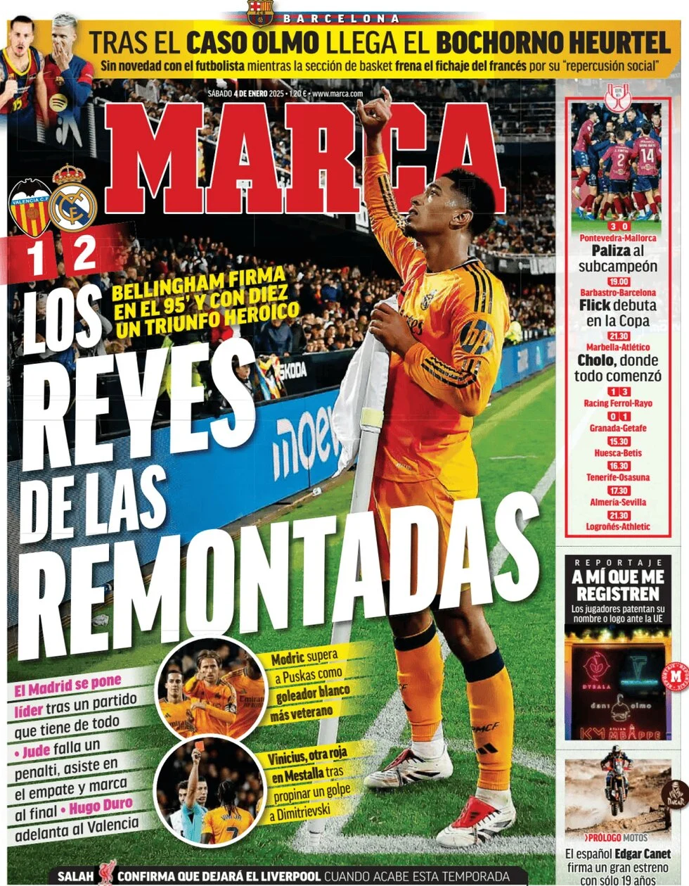 anteprima della prima pagina di marca del 04/01/2025