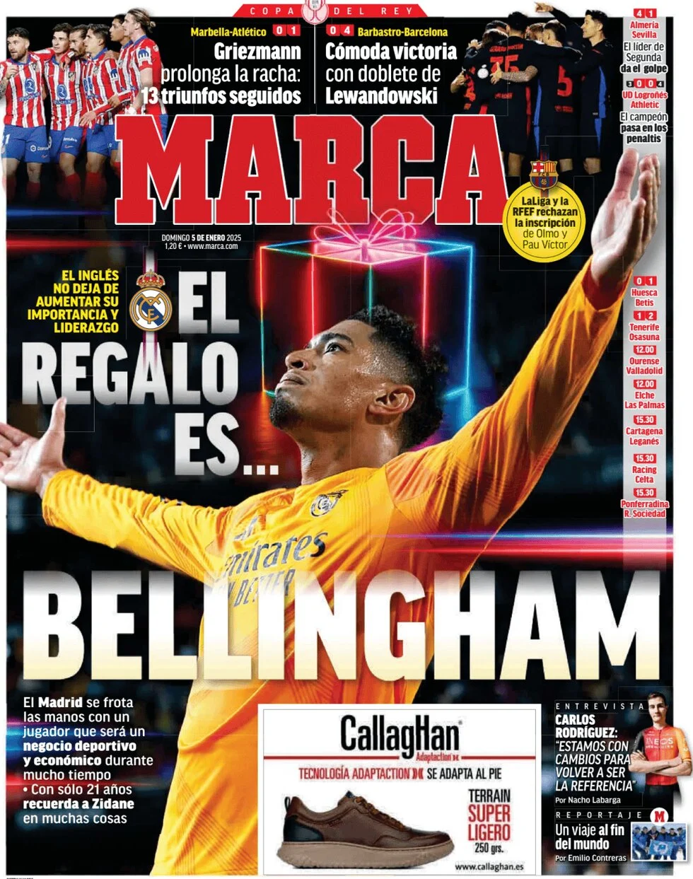 anteprima della prima pagina di marca del 05/01/2025