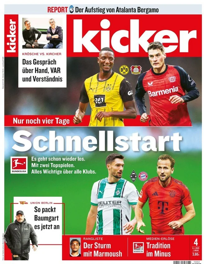 anteprima della prima pagina di kicker del 06/01/2025