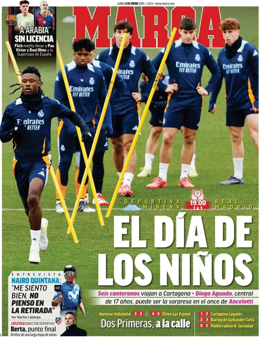 anteprima della prima pagina di marca del 06/01/2025