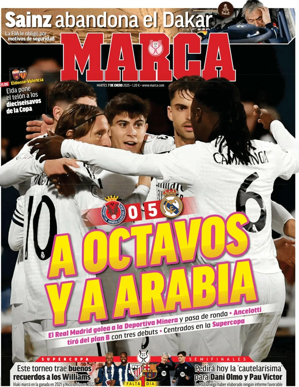 anteprima della prima pagina di marca del 07/01/2025