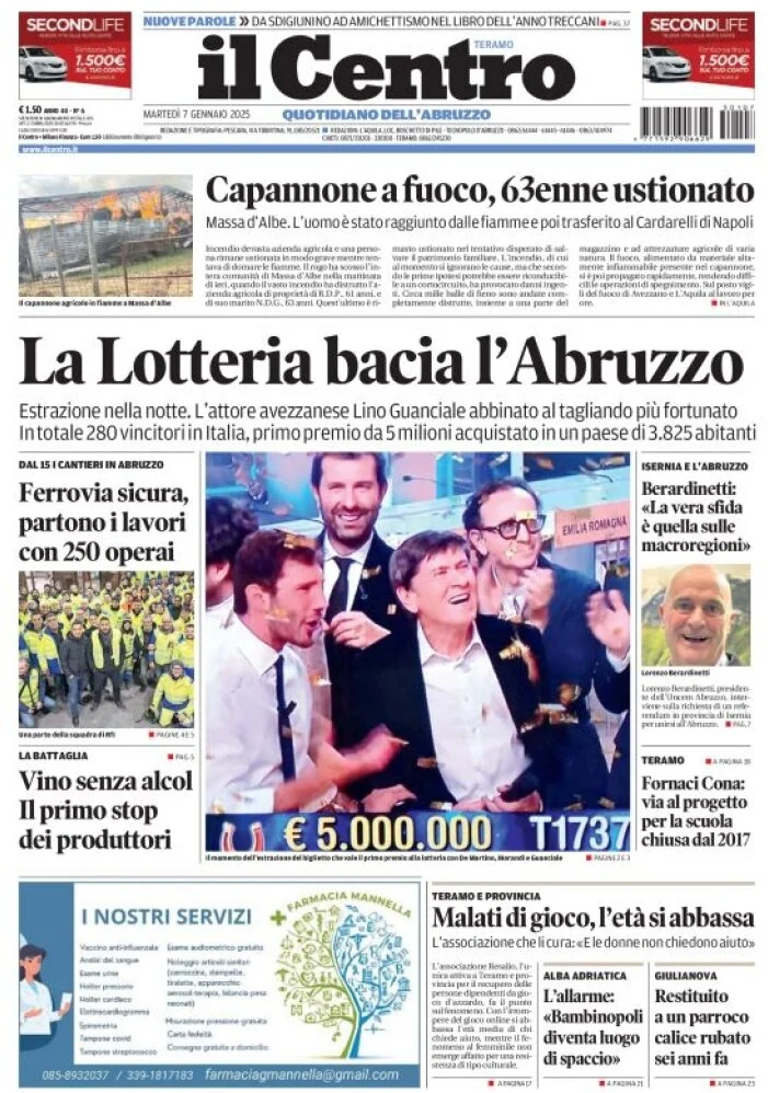 anteprima della prima pagina di il-centro-teramo del 07/01/2025