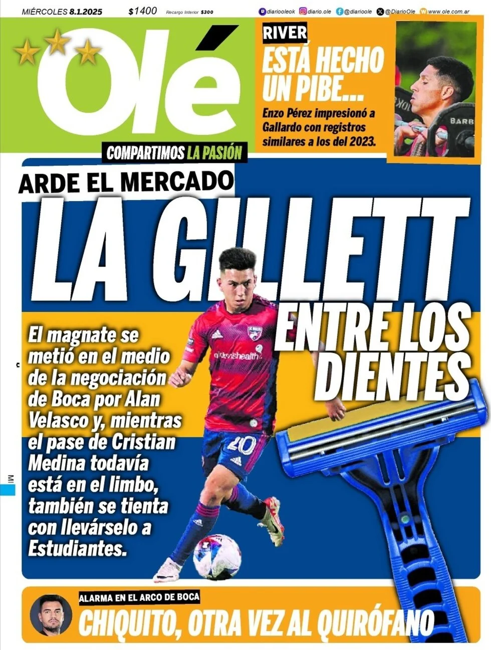 anteprima della prima pagina di ol del 08/01/2025