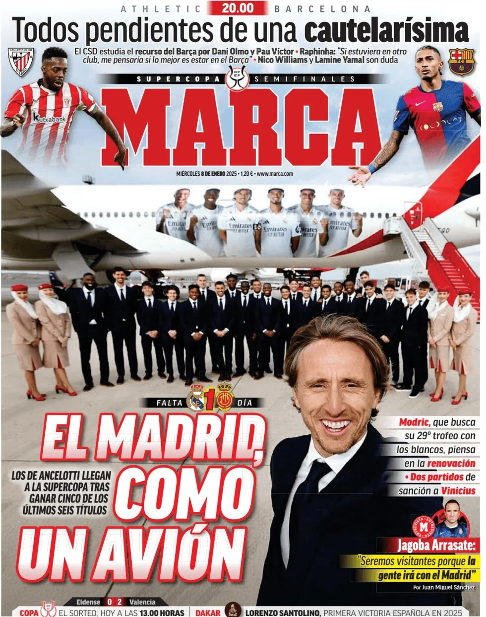 anteprima della prima pagina di marca del 08/01/2025