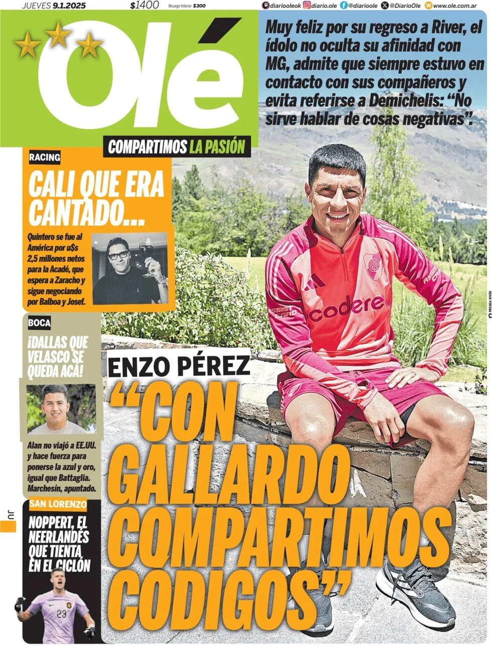 anteprima della prima pagina di ol del 09/01/2025