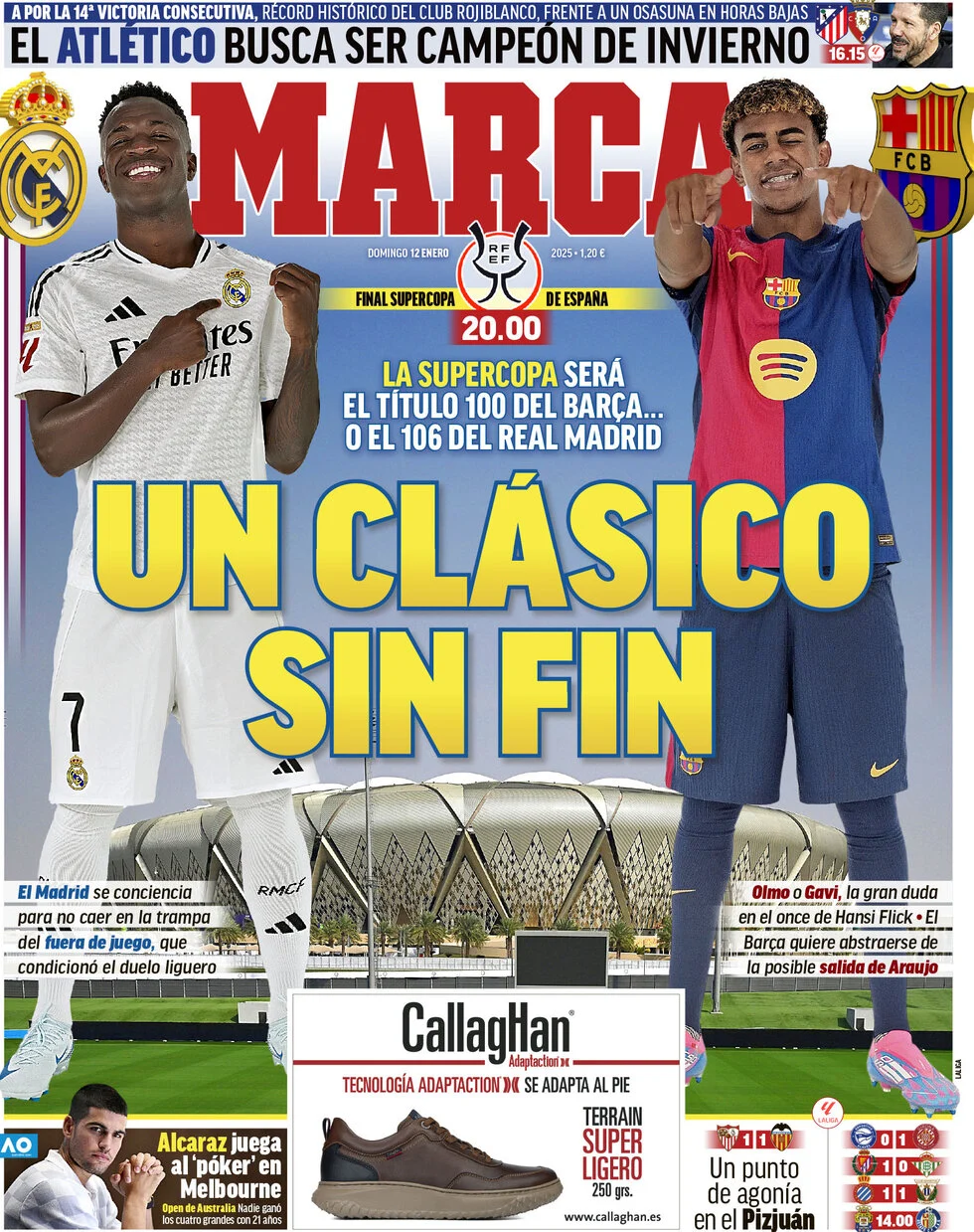 anteprima della prima pagina di marca del 11/01/2025