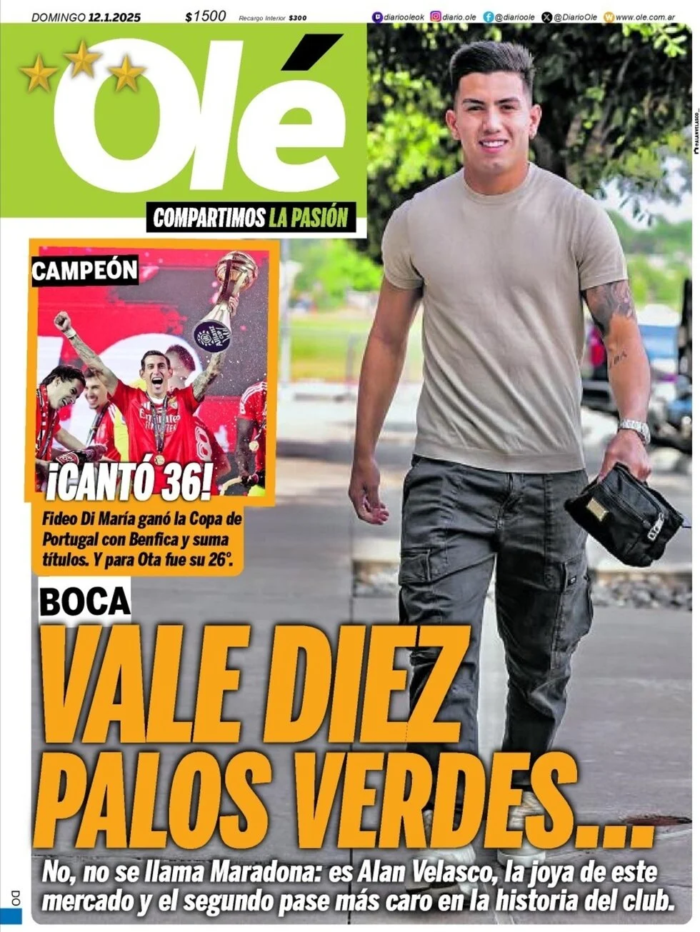 anteprima della prima pagina di ol del 12/01/2025