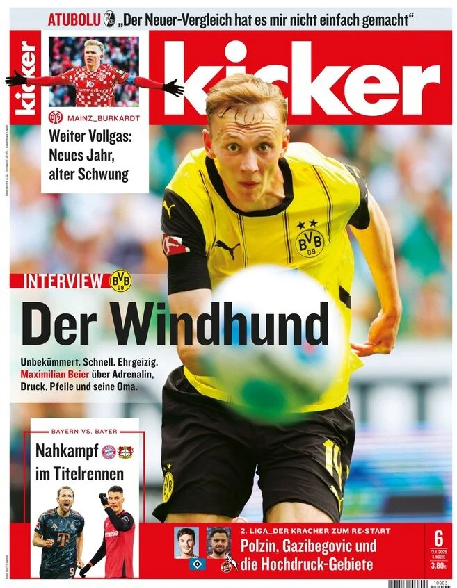 anteprima della prima pagina di kicker del 13/01/2025