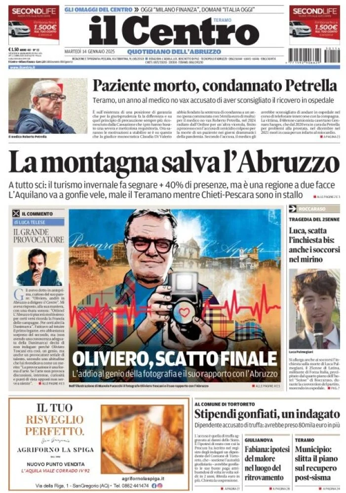 anteprima della prima pagina di il-centro-teramo del 14/01/2025