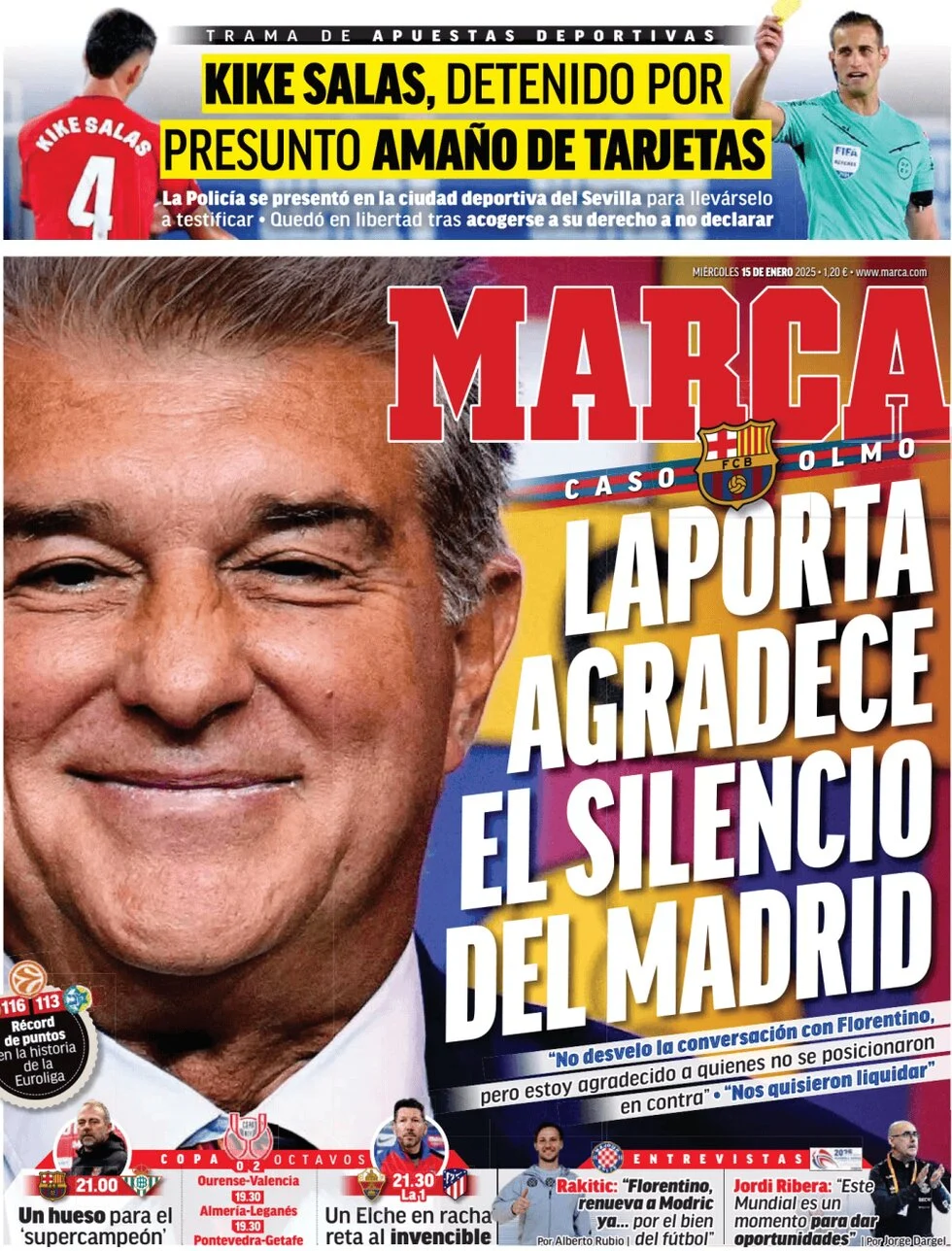 anteprima della prima pagina di marca del 15/01/2025
