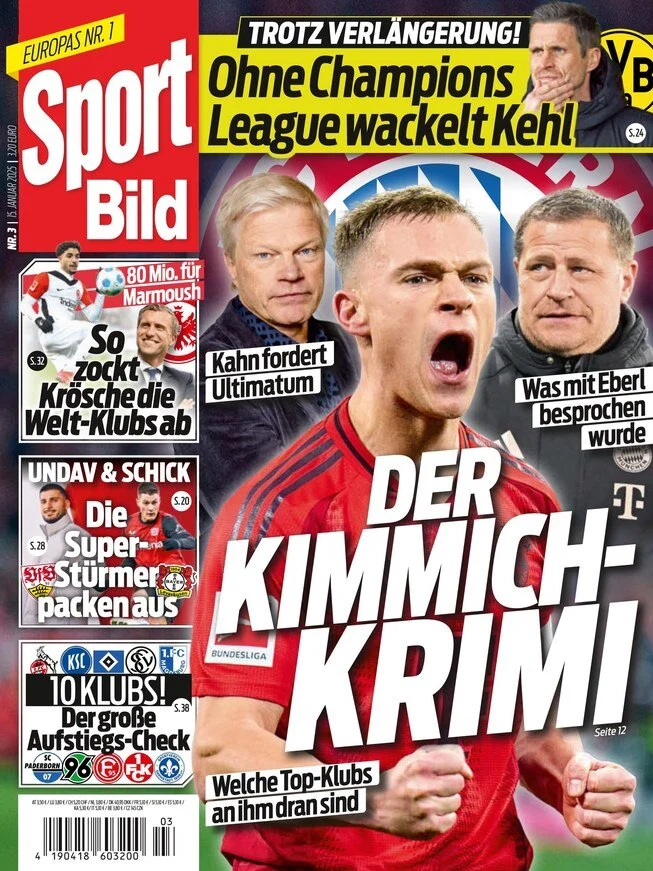 anteprima della prima pagina di sport-bild del 15/01/2025