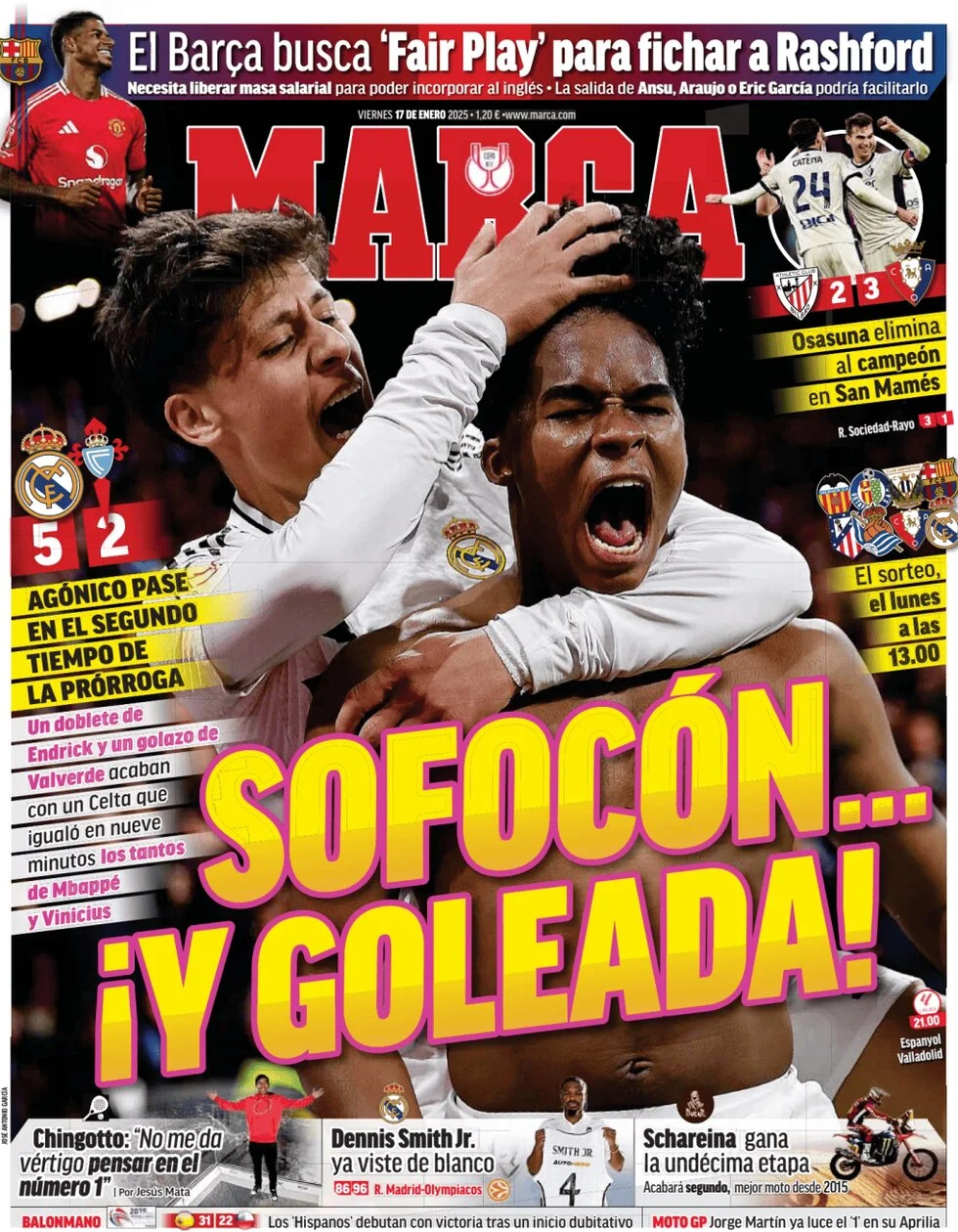 anteprima della prima pagina di marca del 17/01/2025