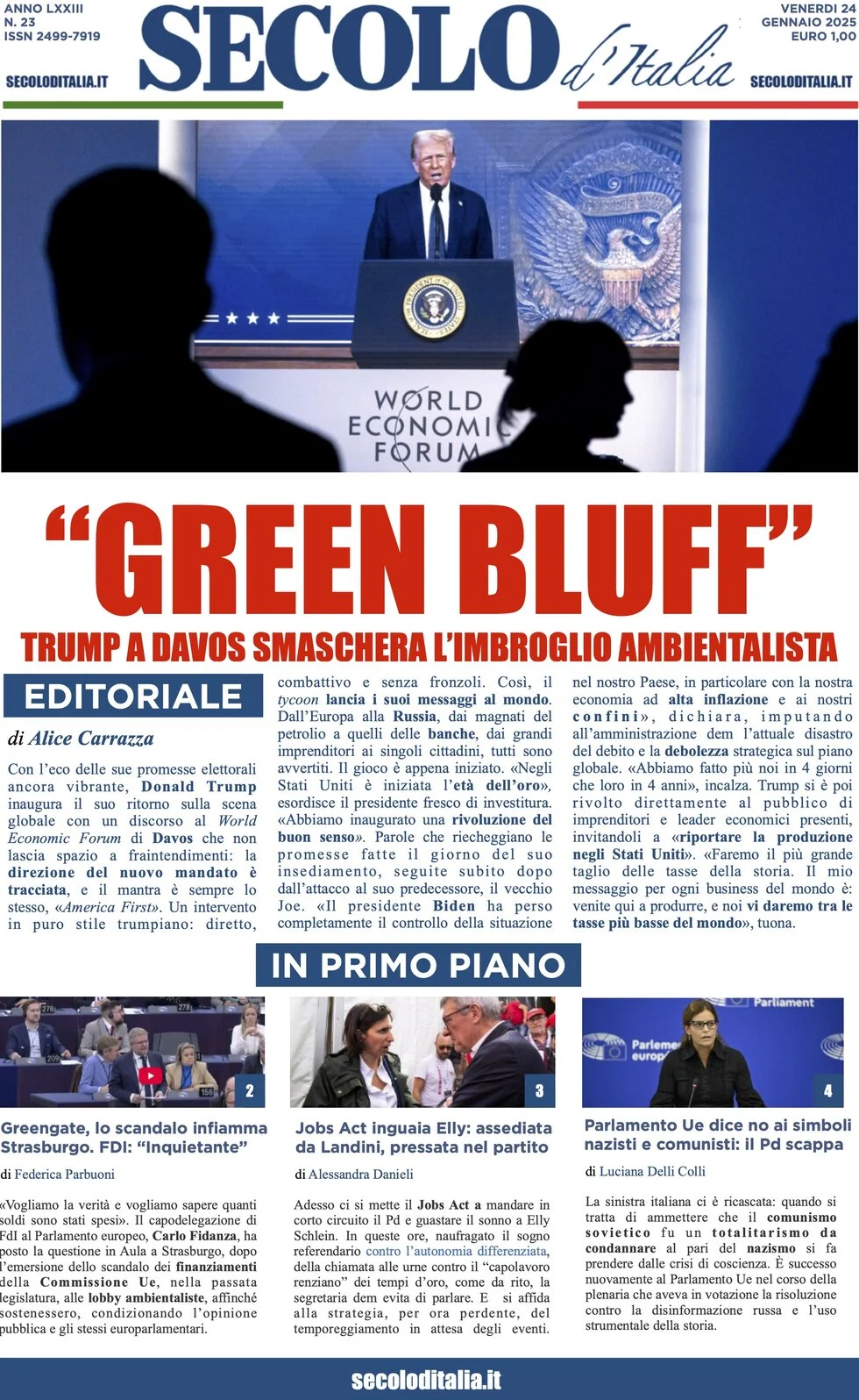 anteprima della prima pagina di secolo-ditalia del 24/01/2025