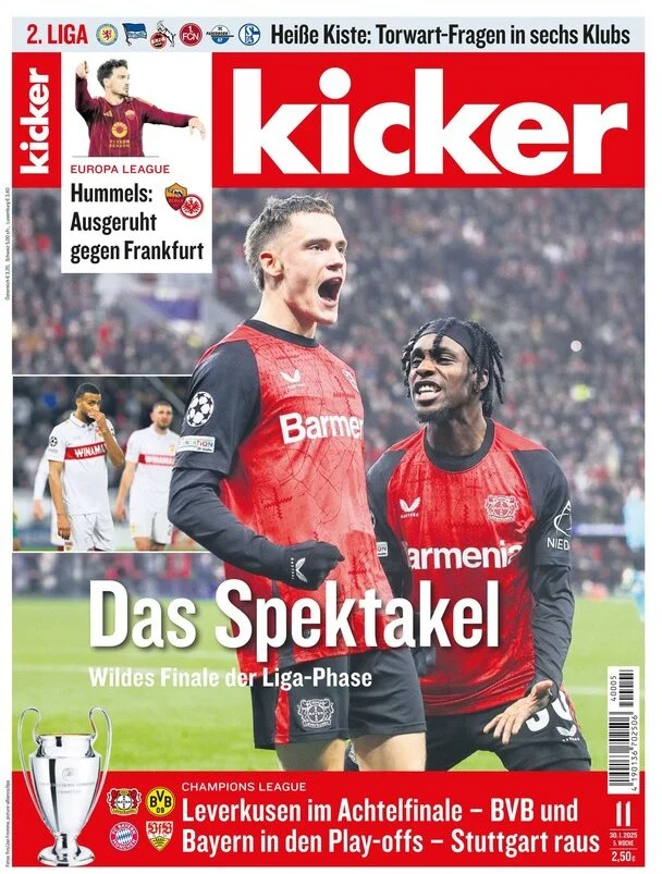 anteprima della prima pagina di kicker del 30/01/2025