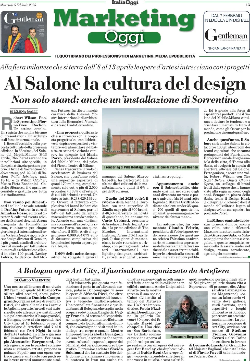 anteprima della prima pagina di marketing-oggi del 05/02/2025
