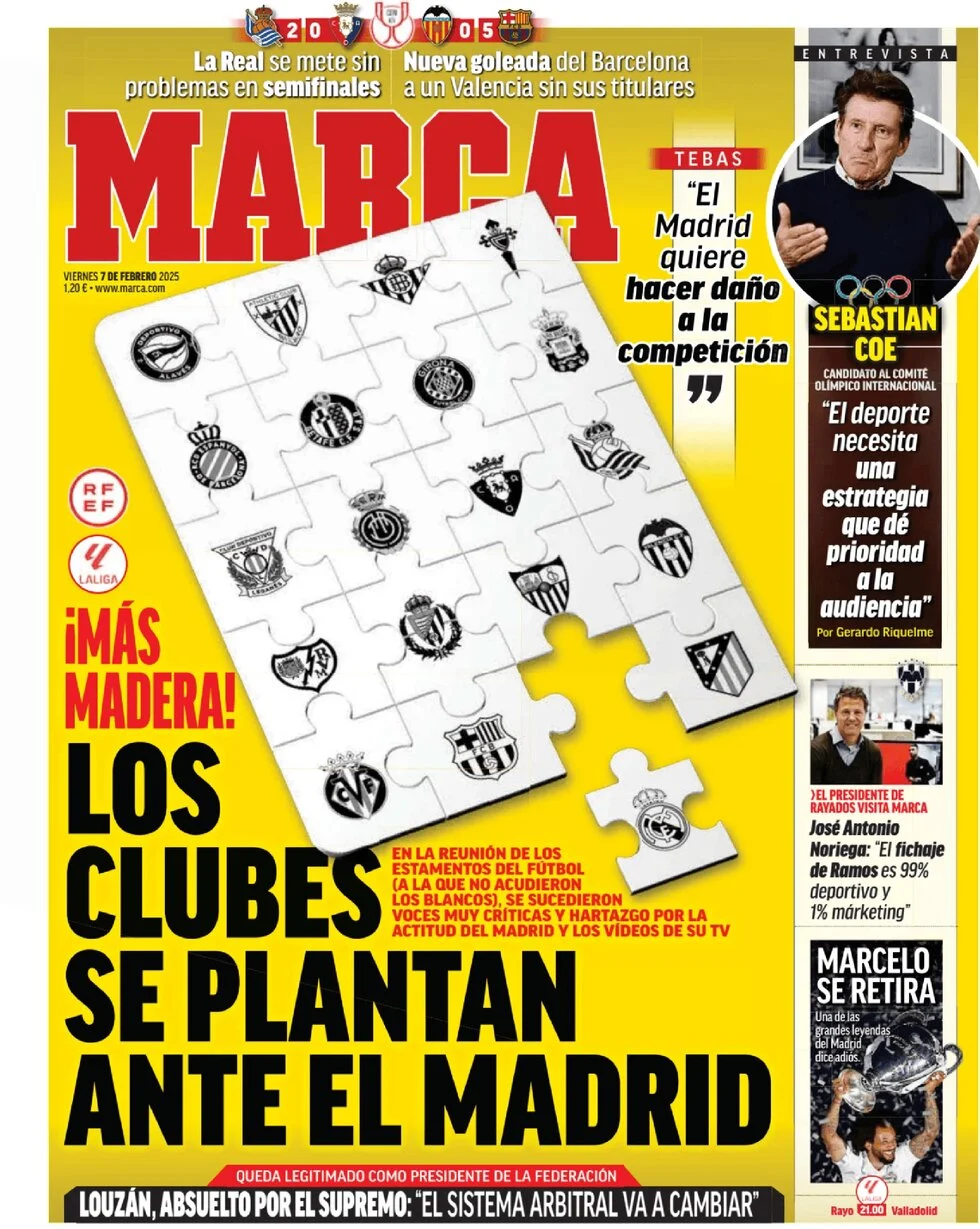 anteprima della prima pagina di marca del 07/02/2025