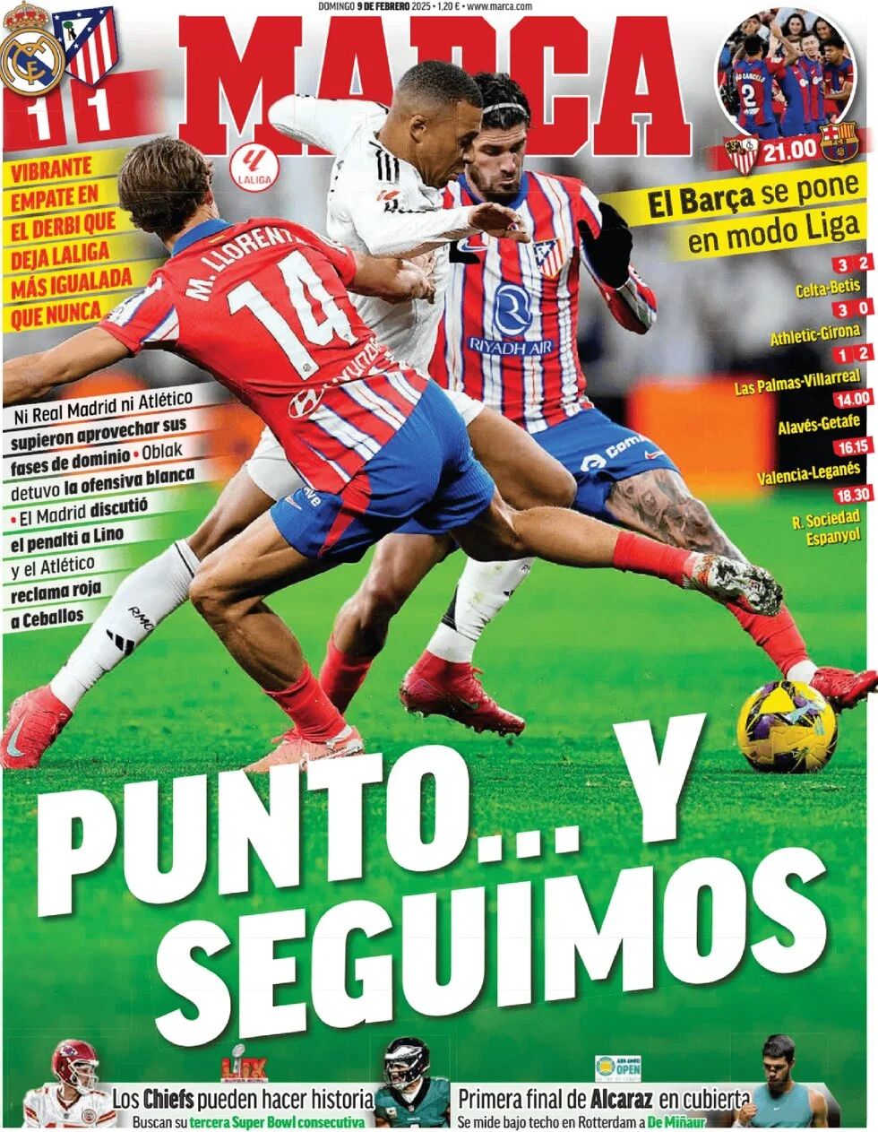 anteprima della prima pagina di marca del 09/02/2025