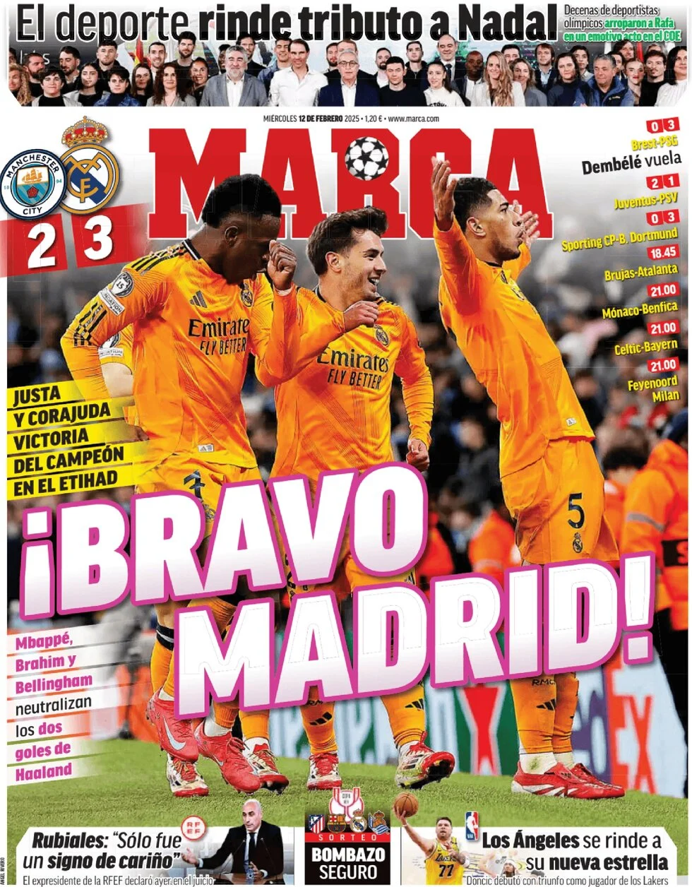 anteprima della prima pagina di marca del 12/02/2025