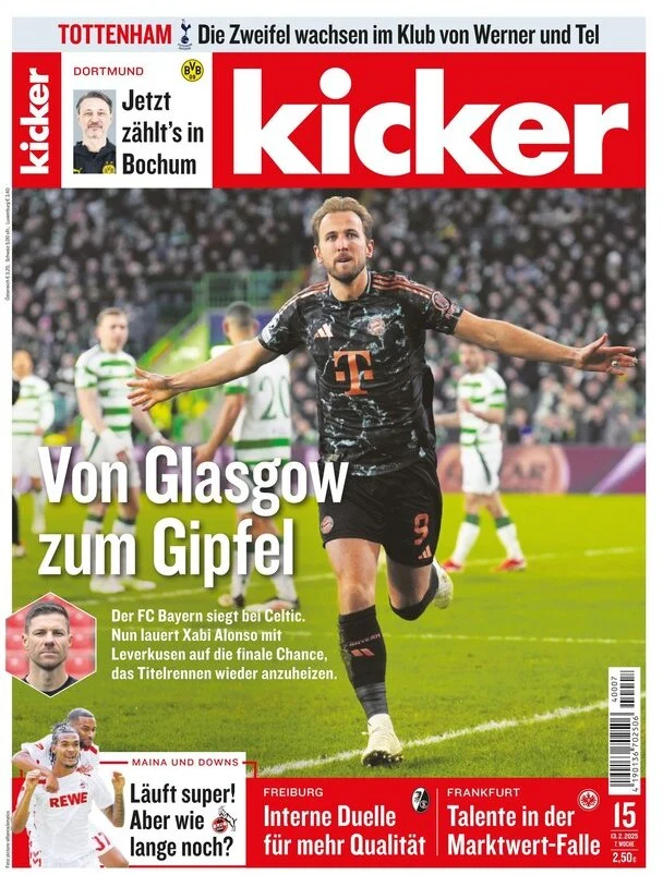anteprima della prima pagina di kicker del 13/02/2025