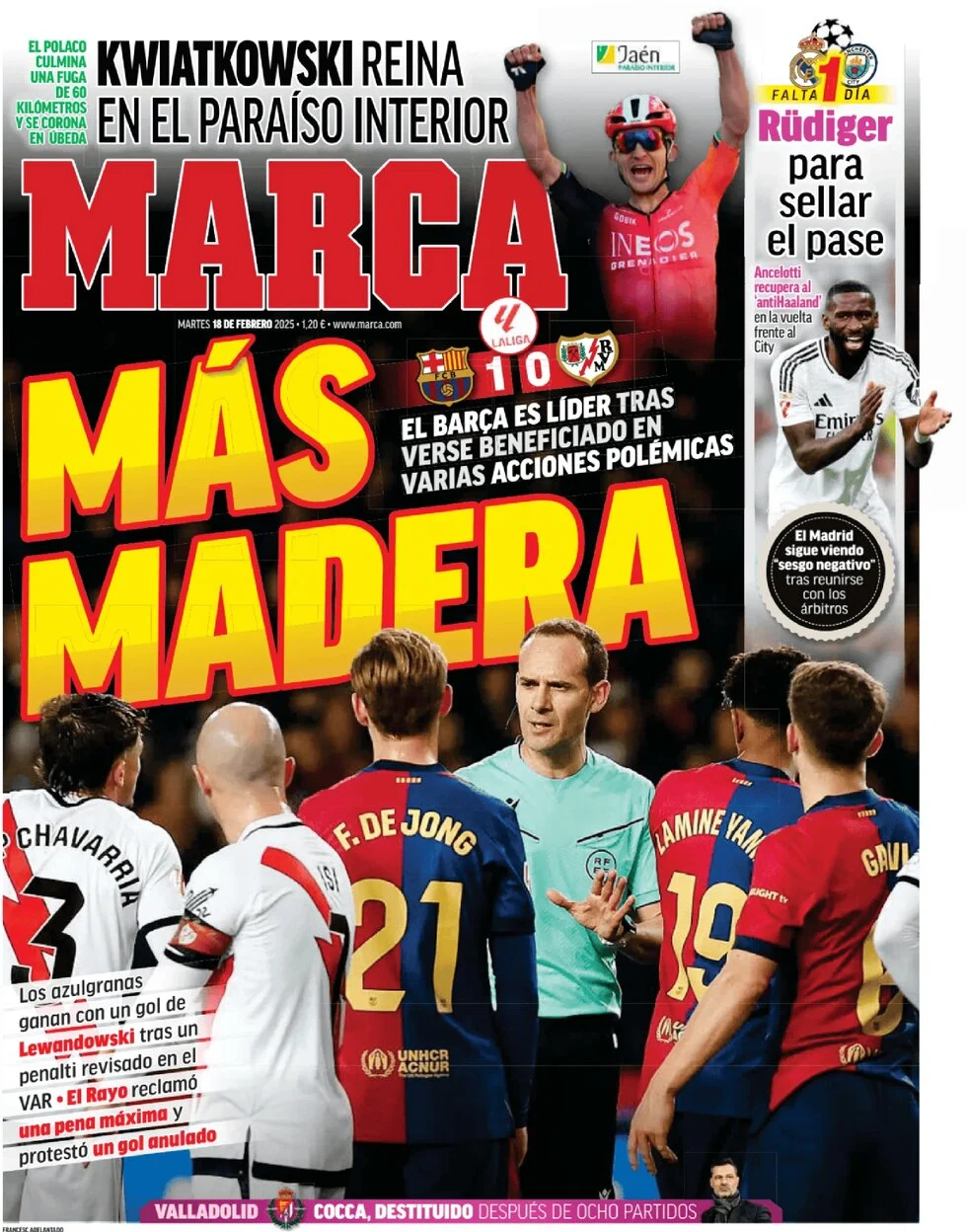 anteprima della prima pagina di marca del 18/02/2025