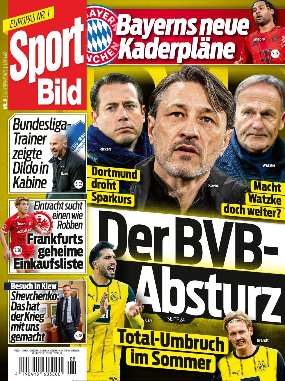 anteprima della prima pagina di sport-bild del 19/02/2025