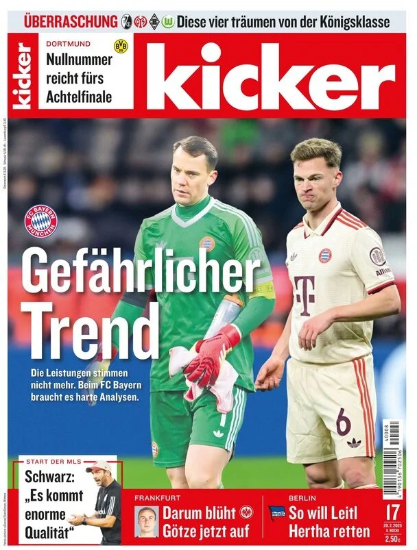 anteprima della prima pagina di kicker del 20/02/2025
