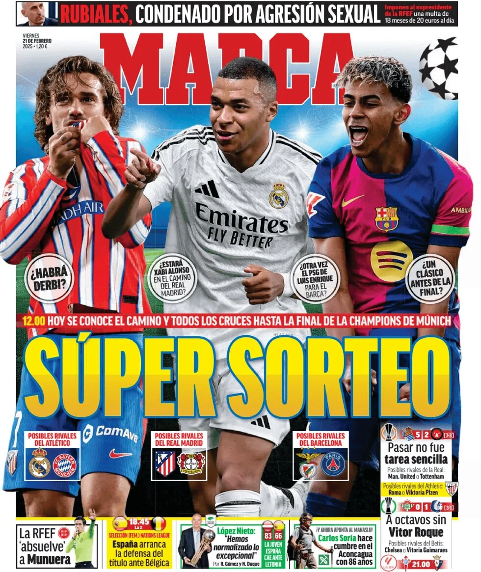 anteprima della prima pagina di marca del 21/02/2025