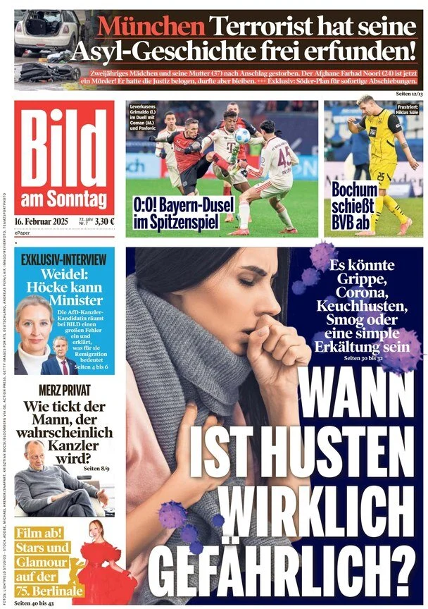 anteprima della prima pagina di bild del 23/02/2025