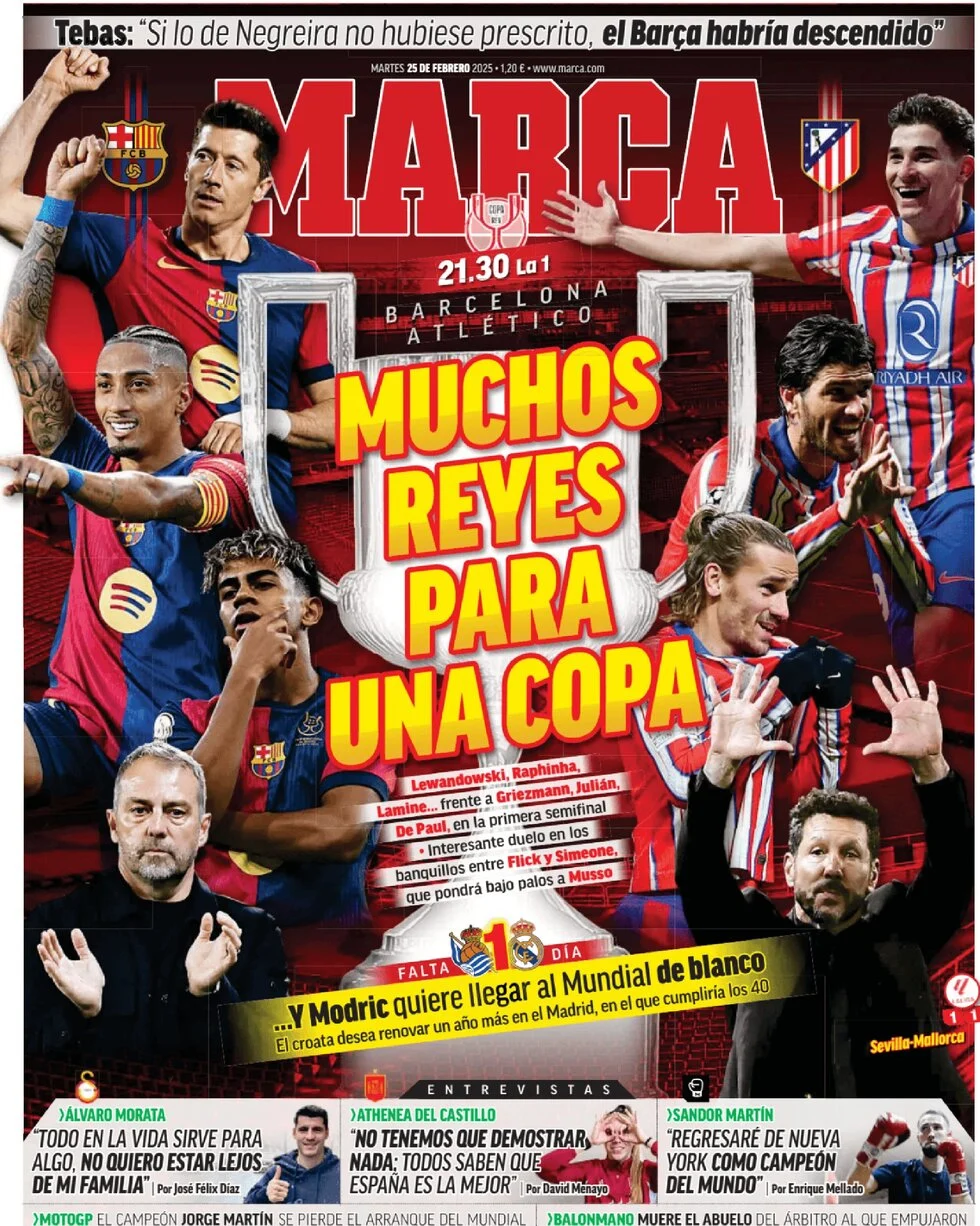 anteprima della prima pagina di marca del 25/02/2025