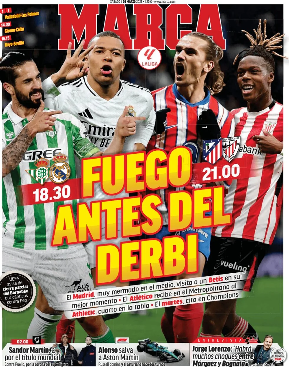 anteprima della prima pagina di marca del 01/03/2025