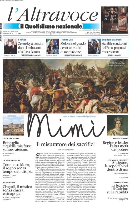 anteprima della prima pagina di il-quotidiano-del-sud-laltravoce del 02/03/2025