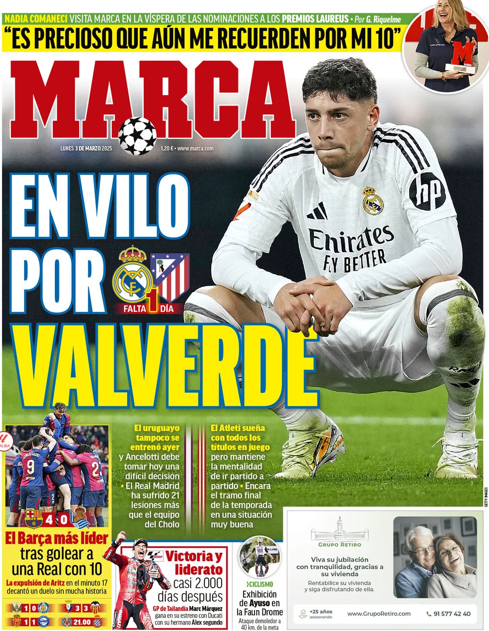 anteprima della prima pagina di marca del 03/03/2025