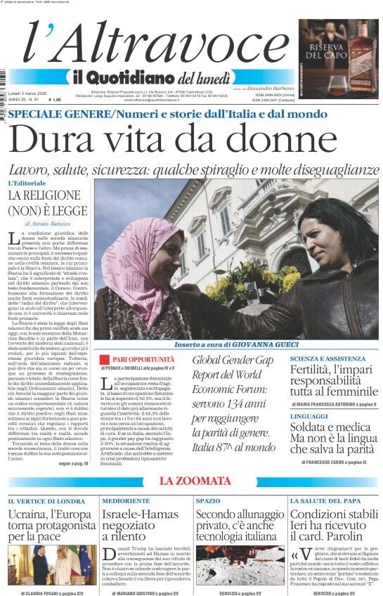 anteprima della prima pagina di il-quotidiano-del-sud-laltravoce del 03/03/2025