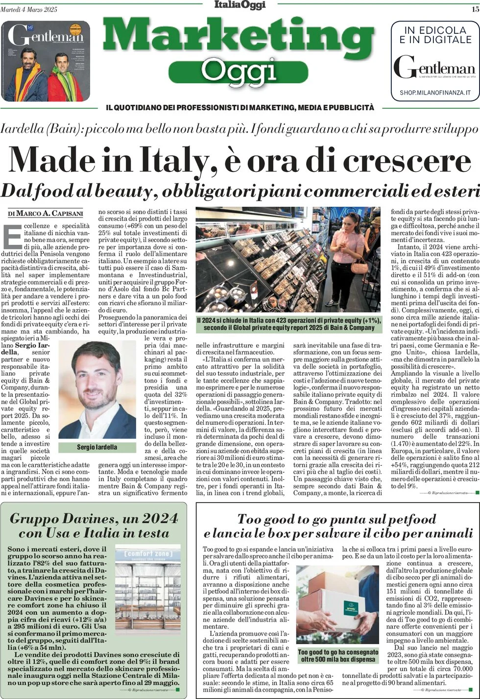 anteprima della prima pagina di marketing-oggi del 04/03/2025