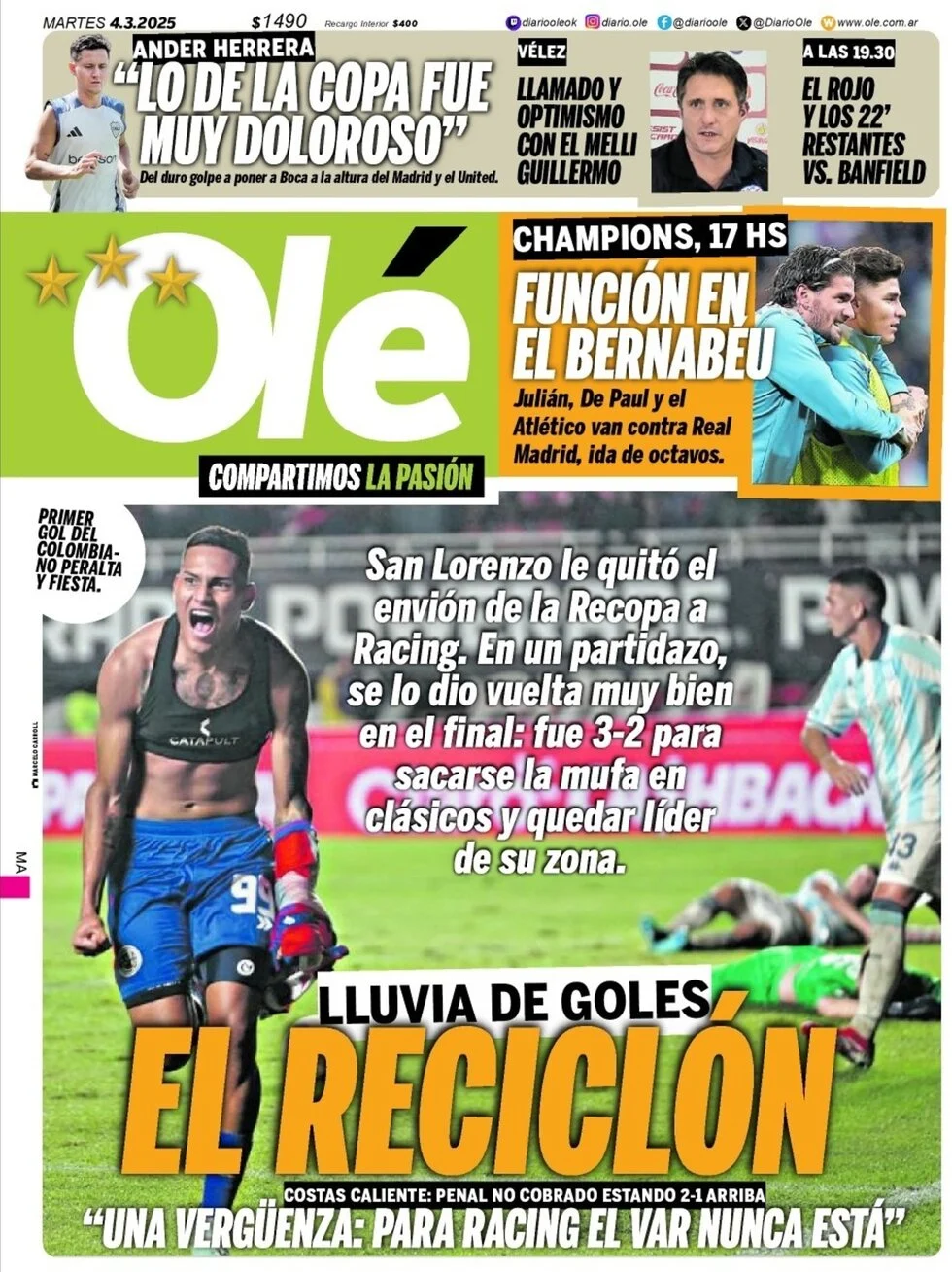 anteprima della prima pagina di ol del 04/03/2025