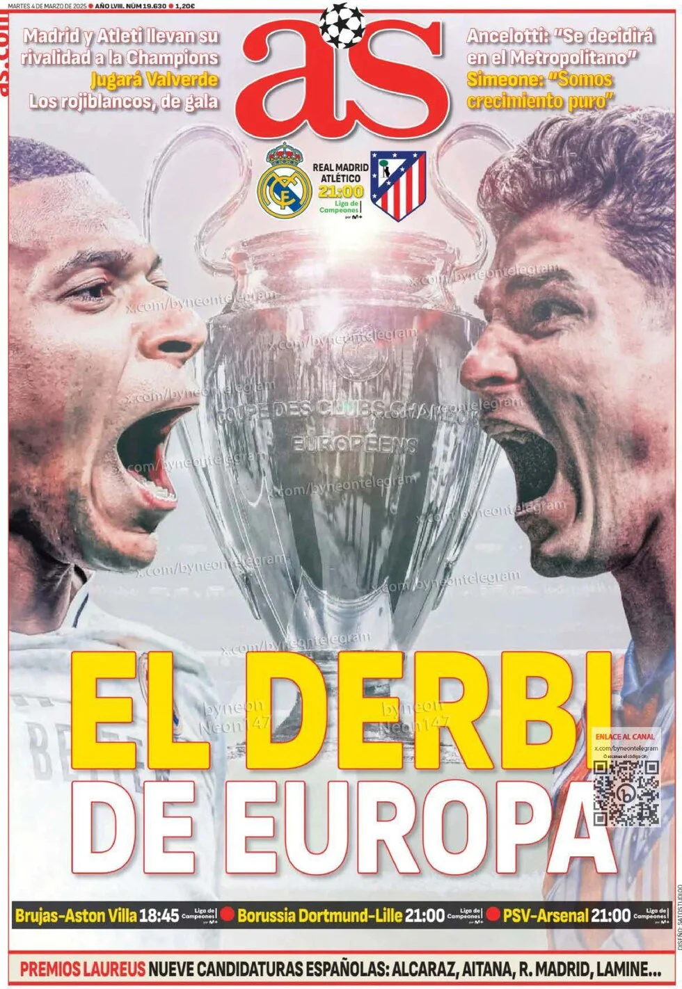 anteprima della prima pagina di as-madrid del 04/03/2025