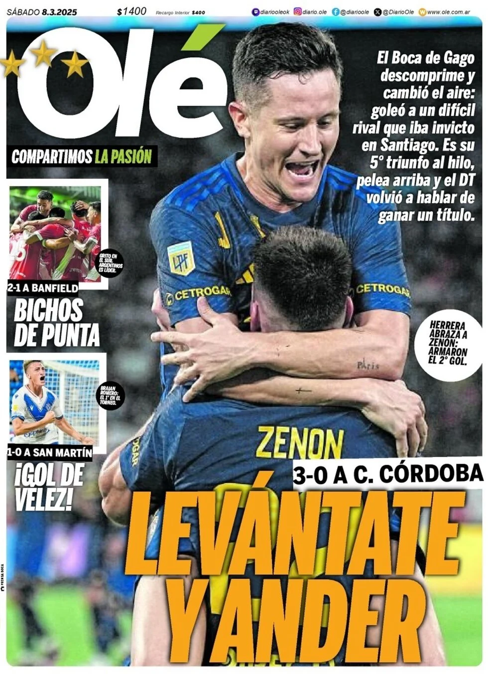 anteprima della prima pagina di ol del 08/03/2025