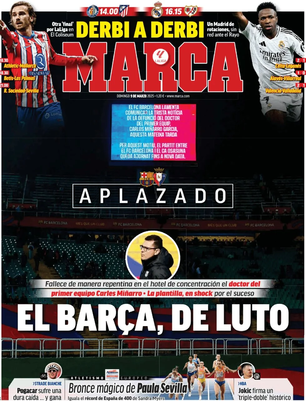 anteprima della prima pagina di marca del 09/03/2025