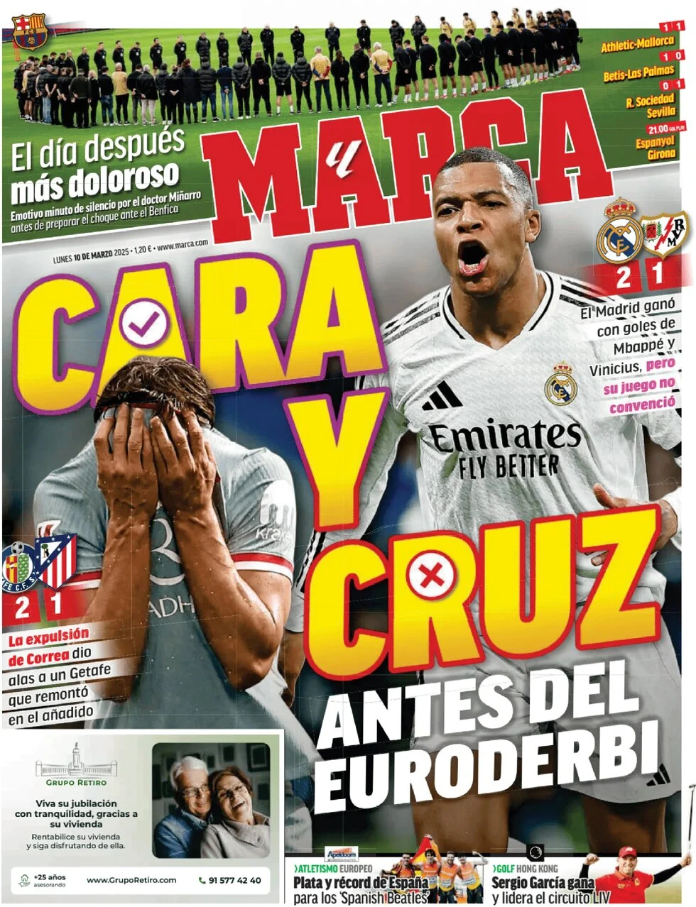 anteprima della prima pagina di marca del 10/03/2025