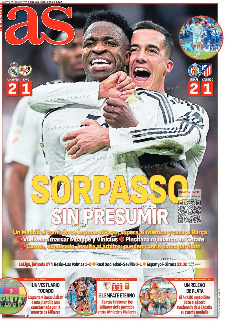 anteprima della prima pagina di as-madrid del 10/03/2025