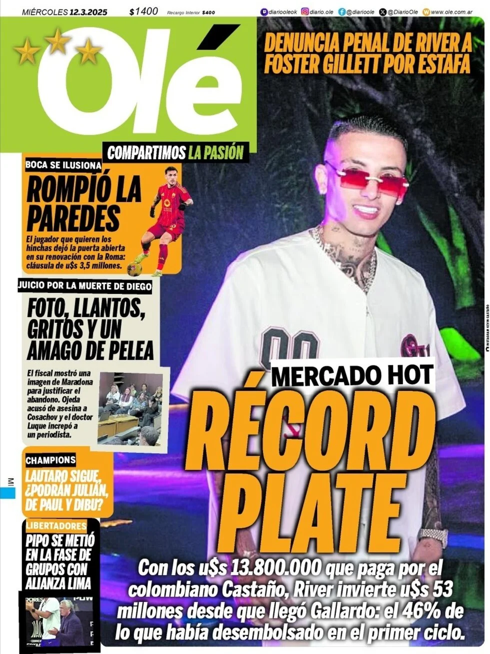 anteprima della prima pagina di ol del 12/03/2025