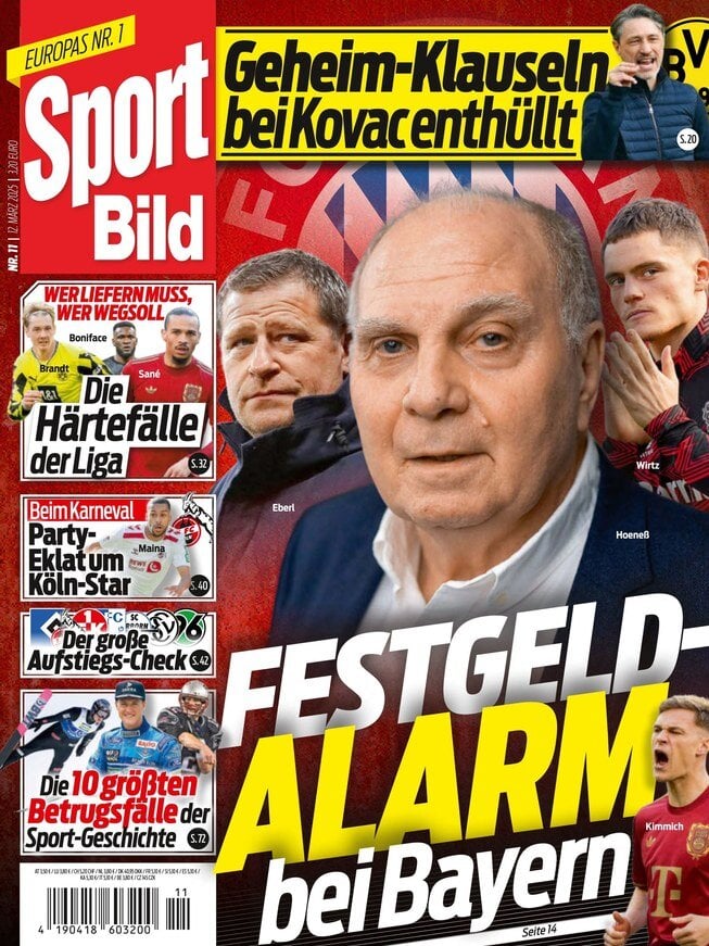 anteprima della prima pagina di sport-bild del 12/03/2025
