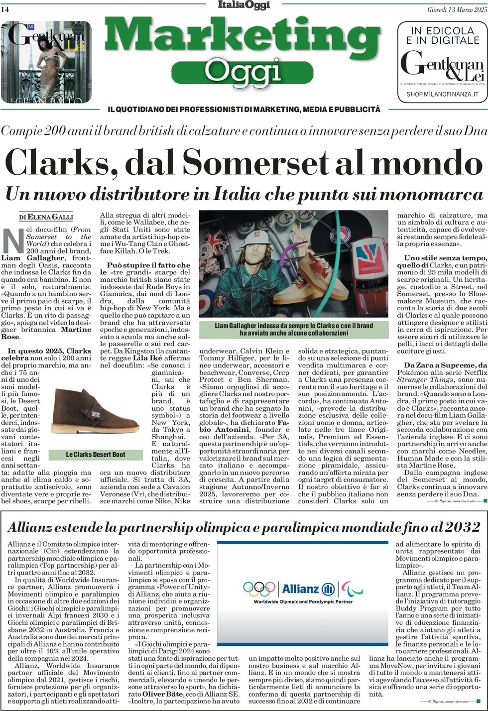 anteprima della prima pagina di marketing-oggi del 13/03/2025