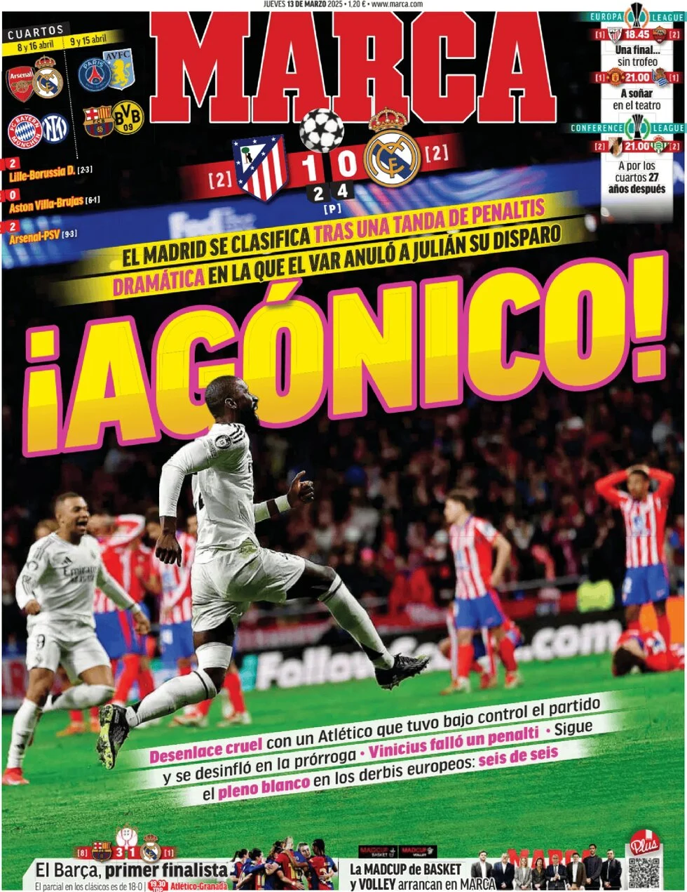 anteprima della prima pagina di marca del 13/03/2025