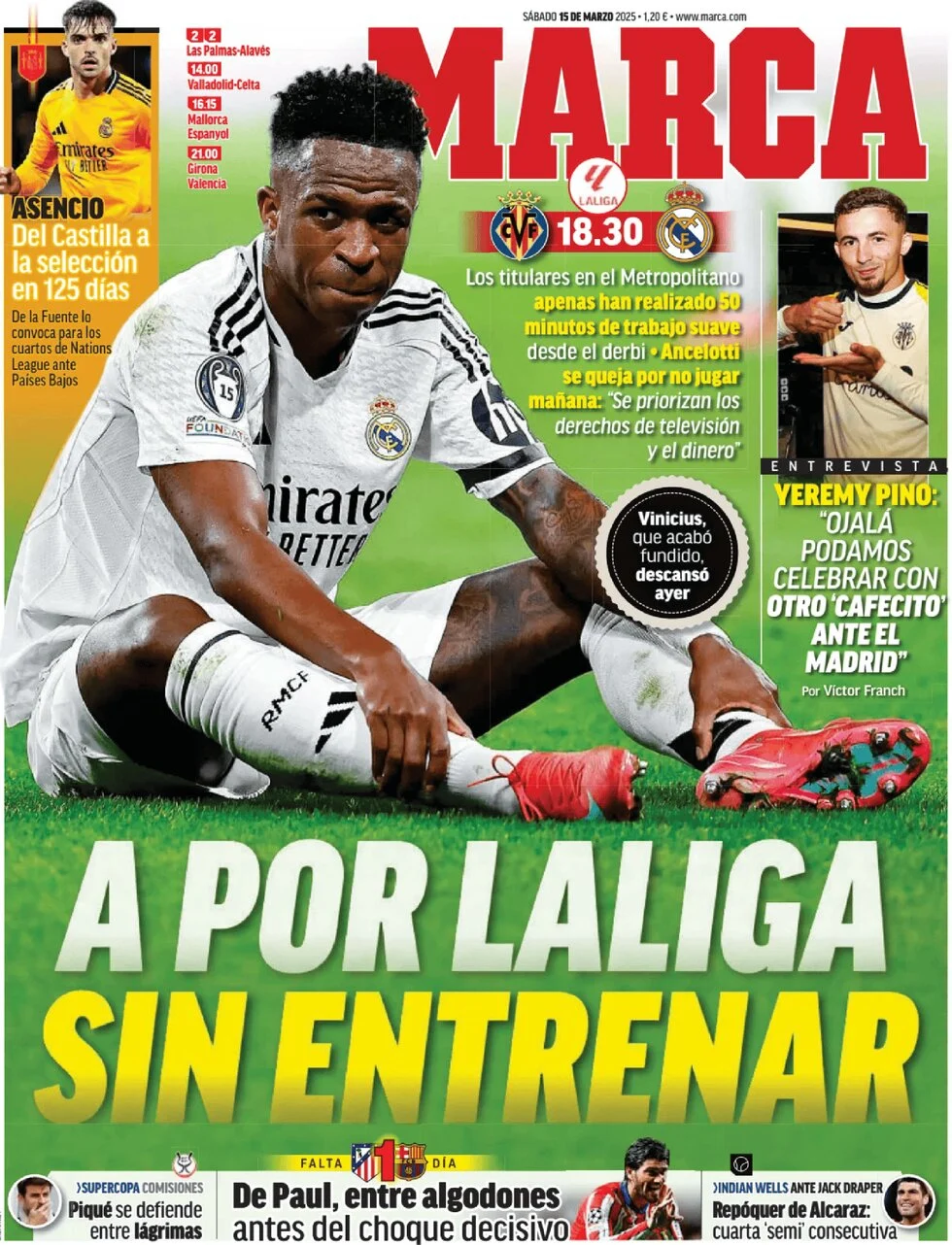 anteprima della prima pagina di marca del 15/03/2025